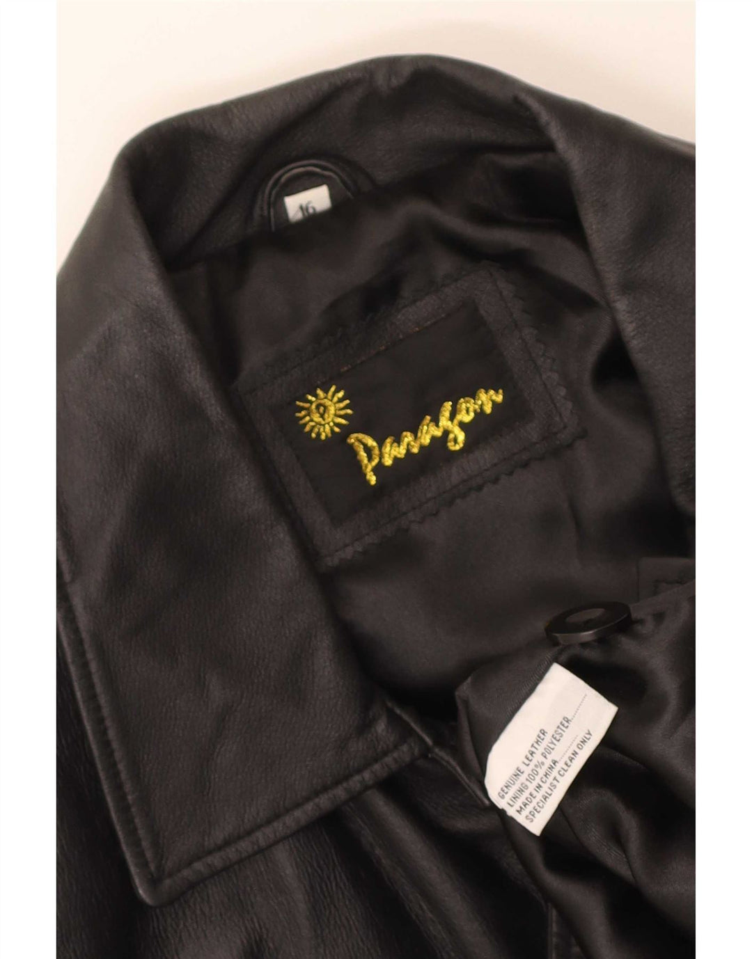 Paragon Veste en cuir pour homme UK 16 Large Noir