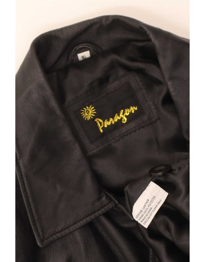 Paragon Veste en cuir pour homme UK 16 Large Noir