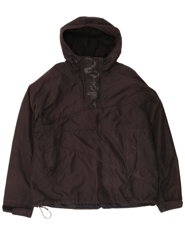 Quiksilver Mens Graphic Pullover Windbreaker Jacket UK 40 Large Black