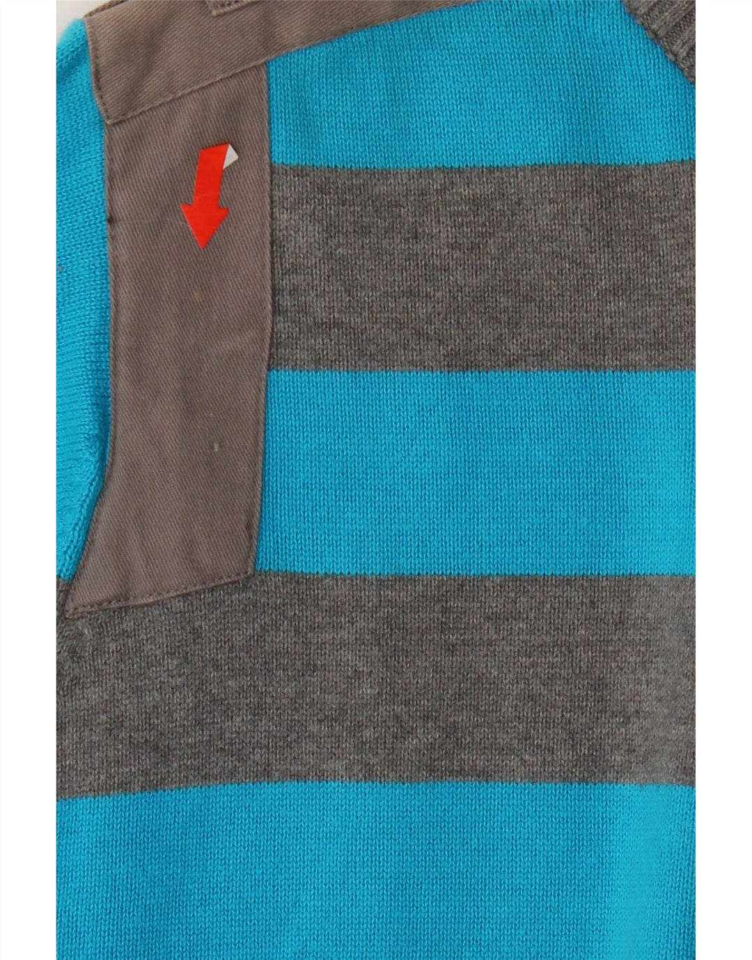 JACK & JONES Mens Cardigan Sweater Small Blue Striped Cotton Vintage Jack & Jones and Second-Hand Jack & Jones from Messina Hembry 