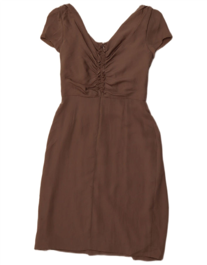 JIGSAW Womens Sheath Dress UK 8 Small Beige Polyester