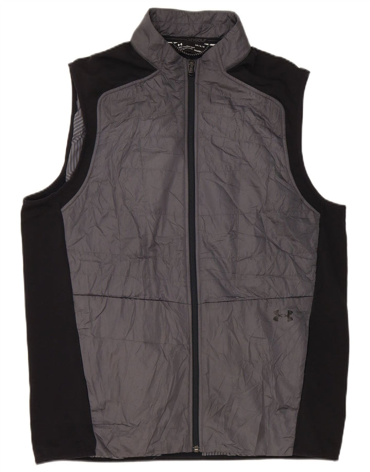 Under Armour Mens Padded Gilet UK 40 Large Grey Colourblock Polyester