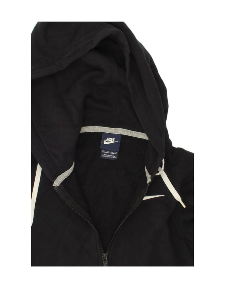 NIKE Womens Zip Hoodie Sweater UK 6 XS Black Cotton Vintage Nike and Second-Hand Nike from Messina Hembry 