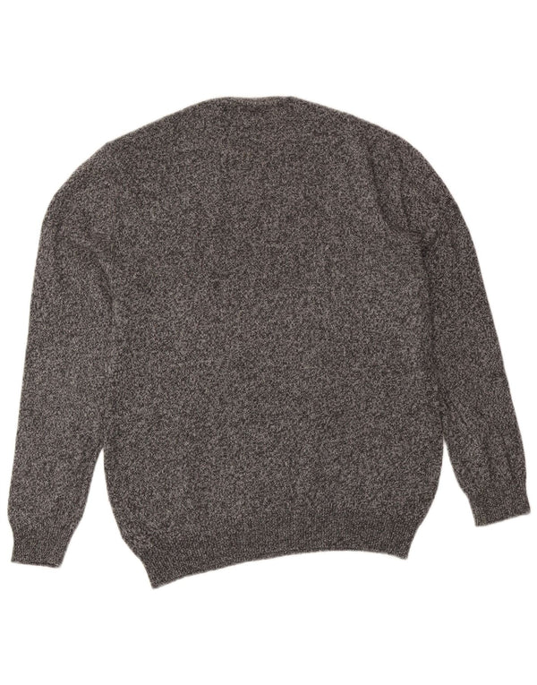 Jack Wills Mens Crew Neck Jumper Sweater Large Grey Flecked Merino Wool