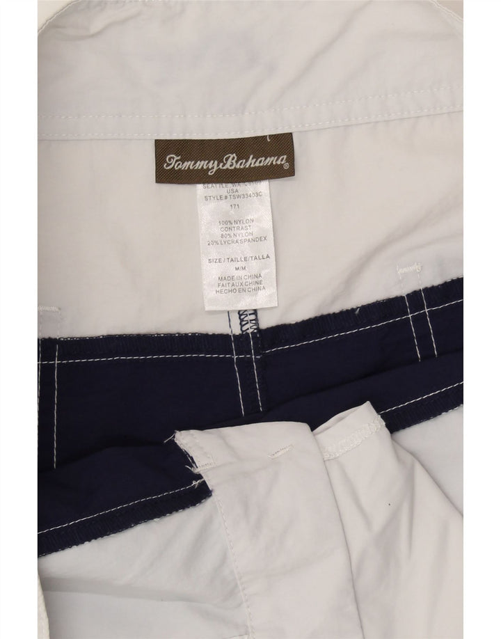 TOMMY BAHAMA Mens Swimming Shorts Medium Navy Blue Colourblock Nylon Vintage Tommy Bahama and Second-Hand Tommy Bahama from Messina Hembry 