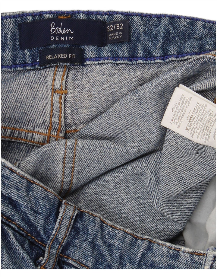Boden Womens Loose Jeans W32 L29 Blue Cotton