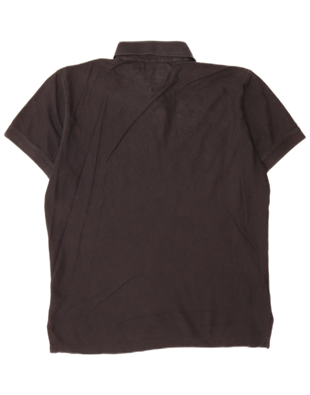 Tommy Hilfiger Mens Regular Fit Polo Shirt Large Black Cotton
