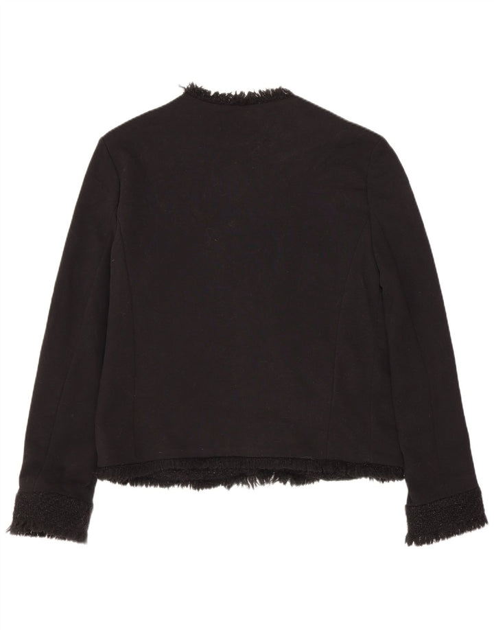 Pinko Damen-Blazerjacke mit 3 Knöpfen, UK 12, mittelschwarz, Baumwolle