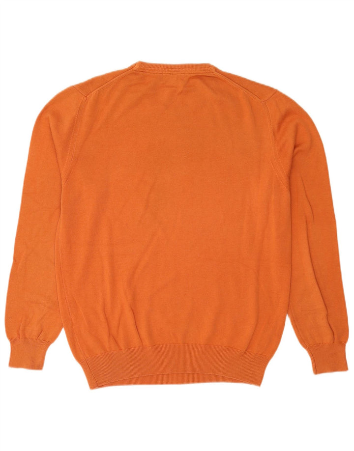 Massimo Dutti Herre Crew Neck sweater Medium Orange Bomuld