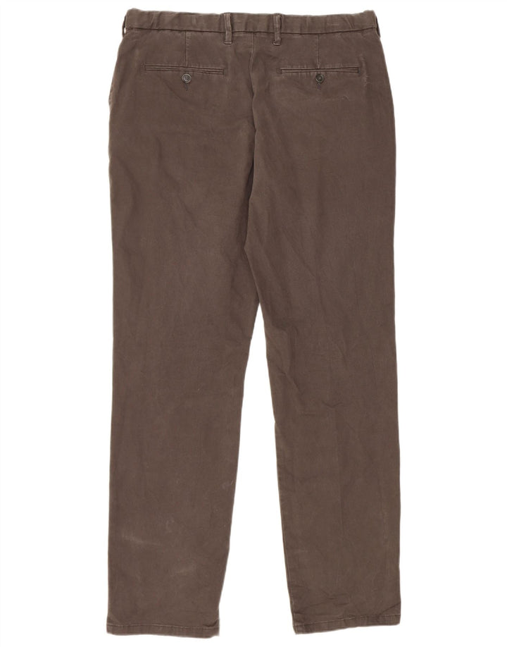 Marks & Spencer Mens Regular Fit Chino Trousers W36 L33 Grey Cotton