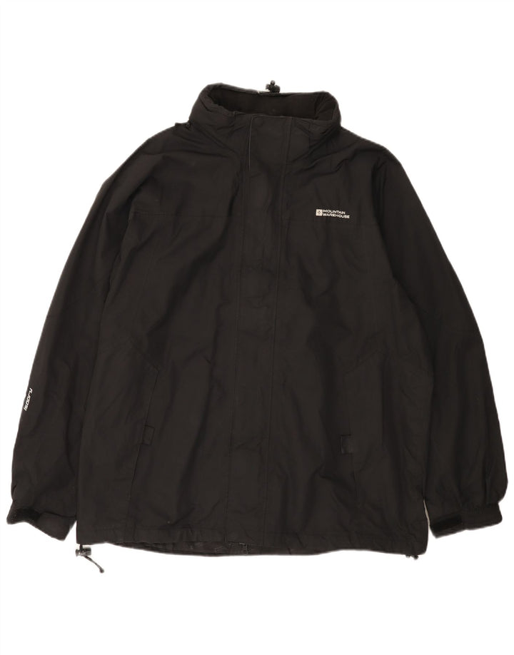 Giacca antipioggia da uomo con cappuccio Mountain Warehouse UK 38 nylon nero medio
