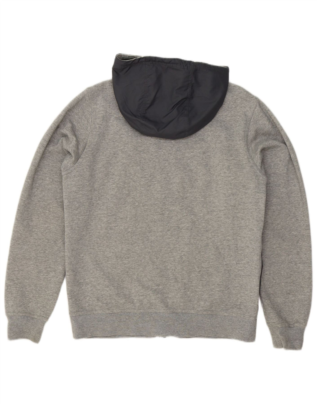 Nike Mens Zip Hoodie Sweater Medium Grey Colourblock Cotton