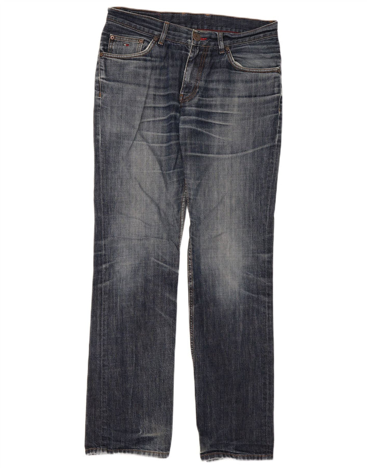 Tommy Hilfiger Mens Straight Jeans W32 L34 Blue Cotton