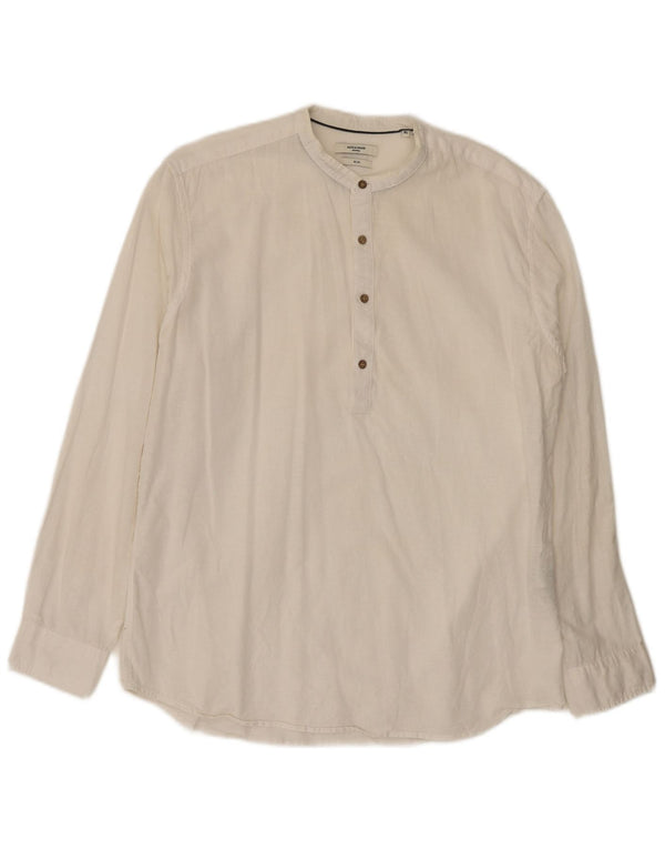 Jack & Jones Ανδρικό πουλόβερ πουκάμισο XL Λευκό βαμβακερό