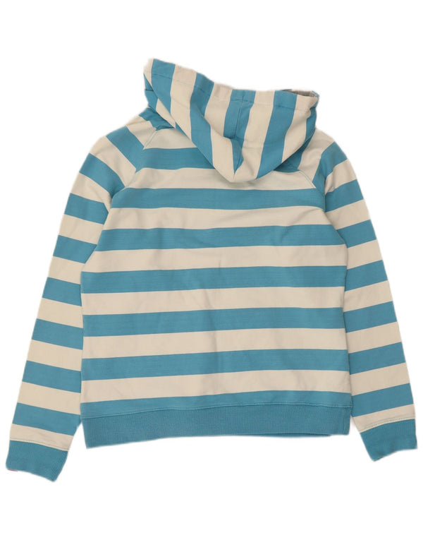 JOULES Felpa con cappuccio da donna UK 12 Cotone a righe blu medio