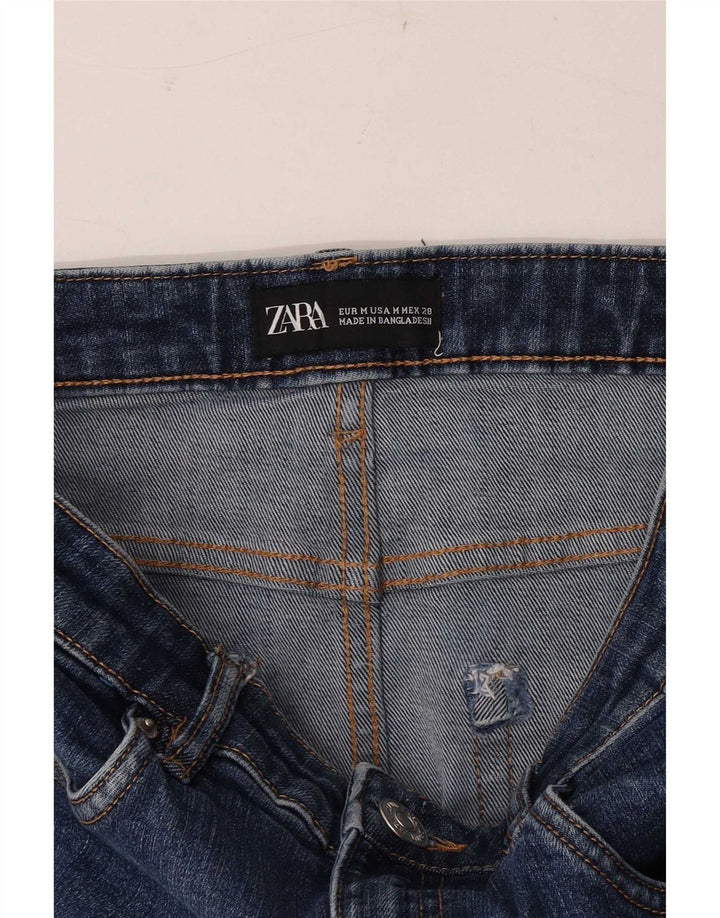Zara Mujer Mini Falda Vaquera Mediana W28 Azul
