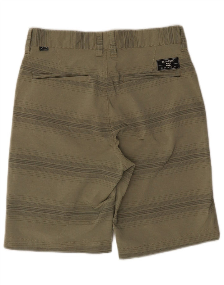 Billabong Mens Chino Shorts W26 Small Khaki Striped Polyester