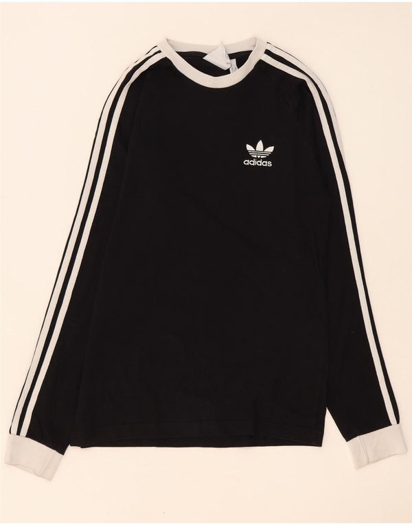 Ανδρικό τοπ Adidas μακρυμάνικο XS μαύρο χρώμα, βαμβακερό