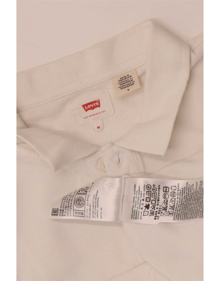 Polo Levi's da uomo in cotone bianco medio
