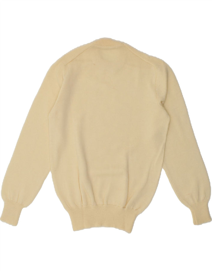 VINTAGE Womens Crew Neck Jumper Sweater UK 12 Medium Off White Vintage Vintage and Second-Hand Vintage from Messina Hembry 
