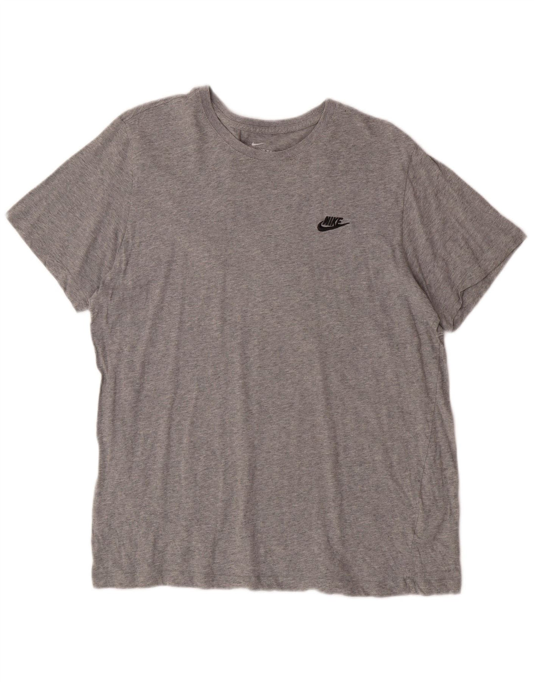 NIKE Mens T-Shirt Top Large Grey Cotton