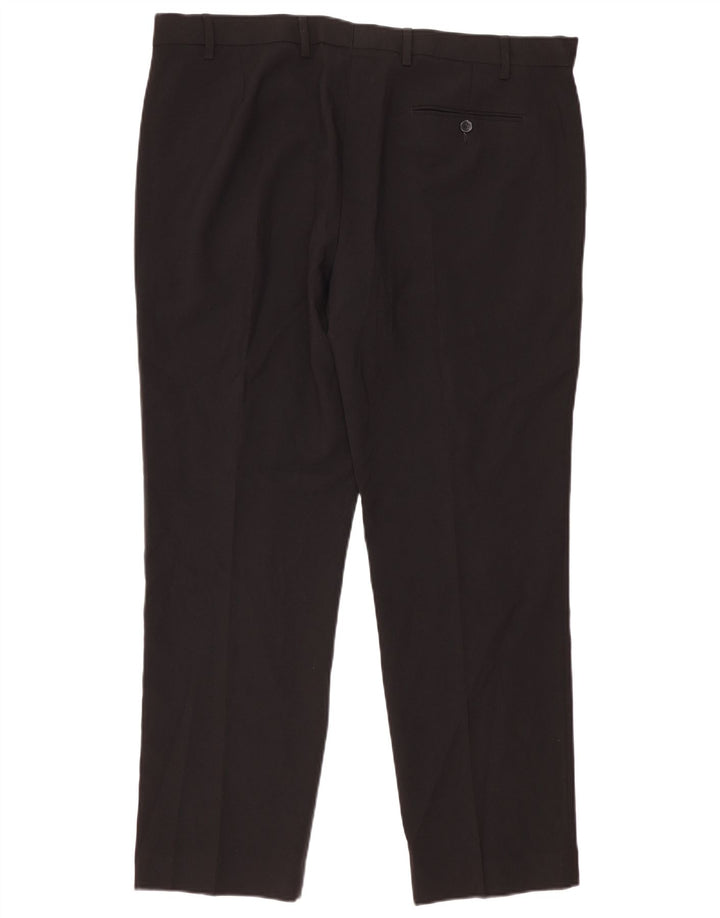 Marks & Spencer Mens Regular Suit Trousers W40 L31 Black Polyester