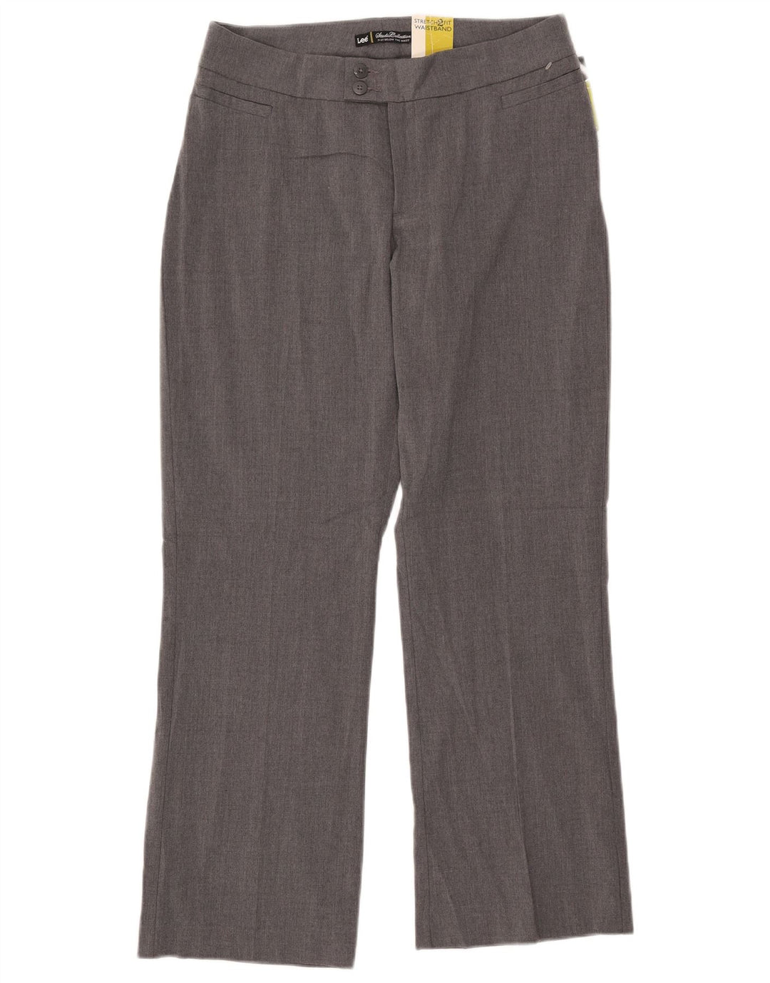 LEE Womens Straight Casual Trousers US 10 Large W31 L28 Grey Polyester
