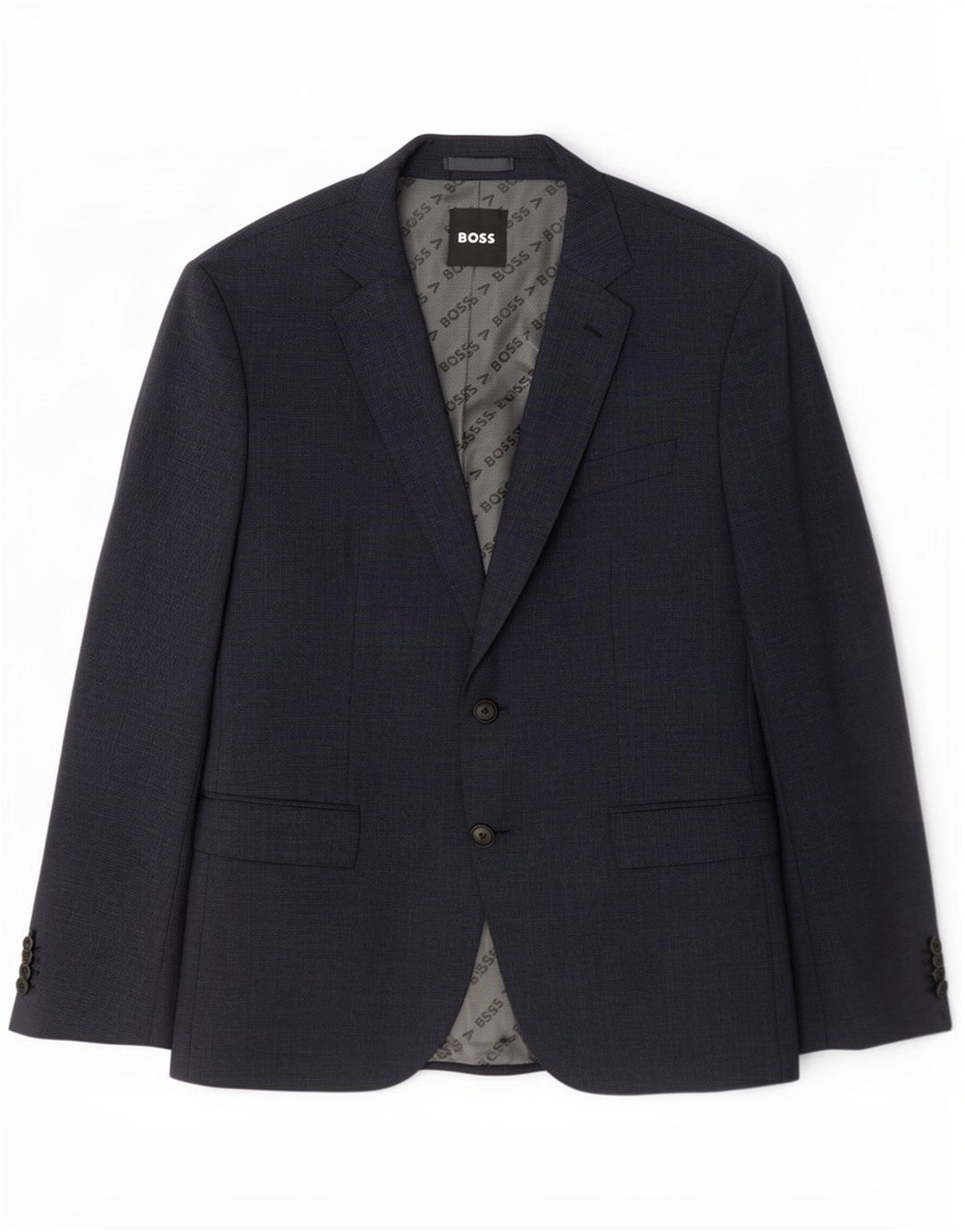 Hugo Boss férfi 2 gombos blézerkabát UK 52 XL sötétkék gyapjú