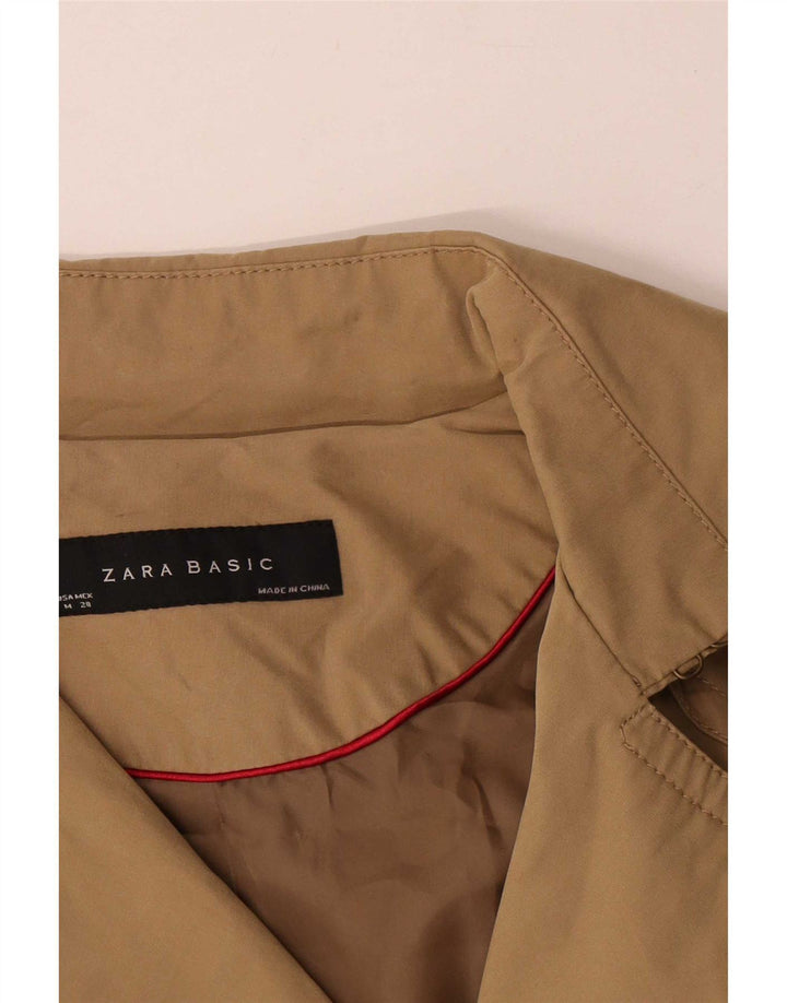 Zara Womens Trench Coat UK 14 Médio Caqui