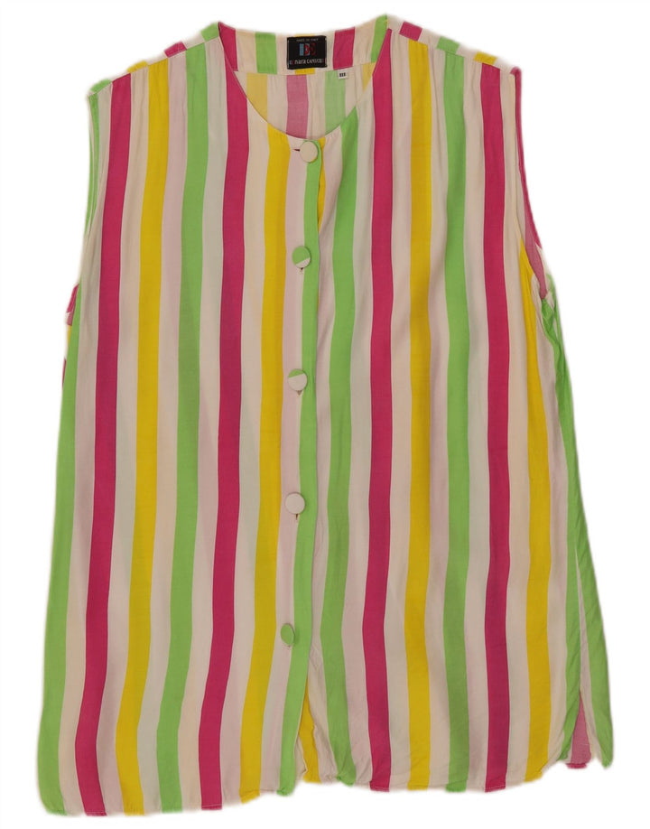 Enara Camice Dame Skjorte Bluse UK 14 Medium Flerfarvet Stribet