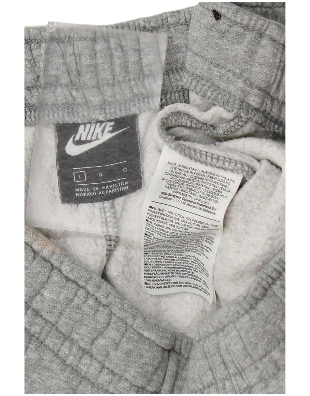 Pantaloni da tuta da uomo Nike Joggers grandi in cotone grigio