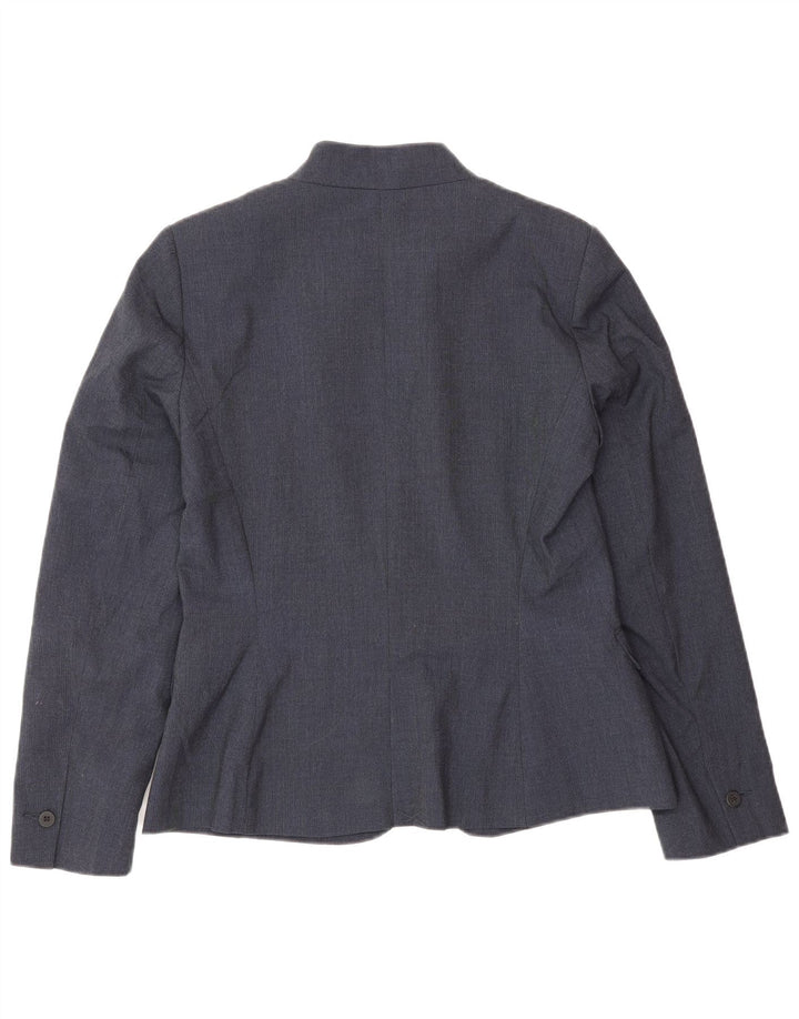 Zara Dame 1-knaps blazerjakke EU 38 Lille marineblå polyester