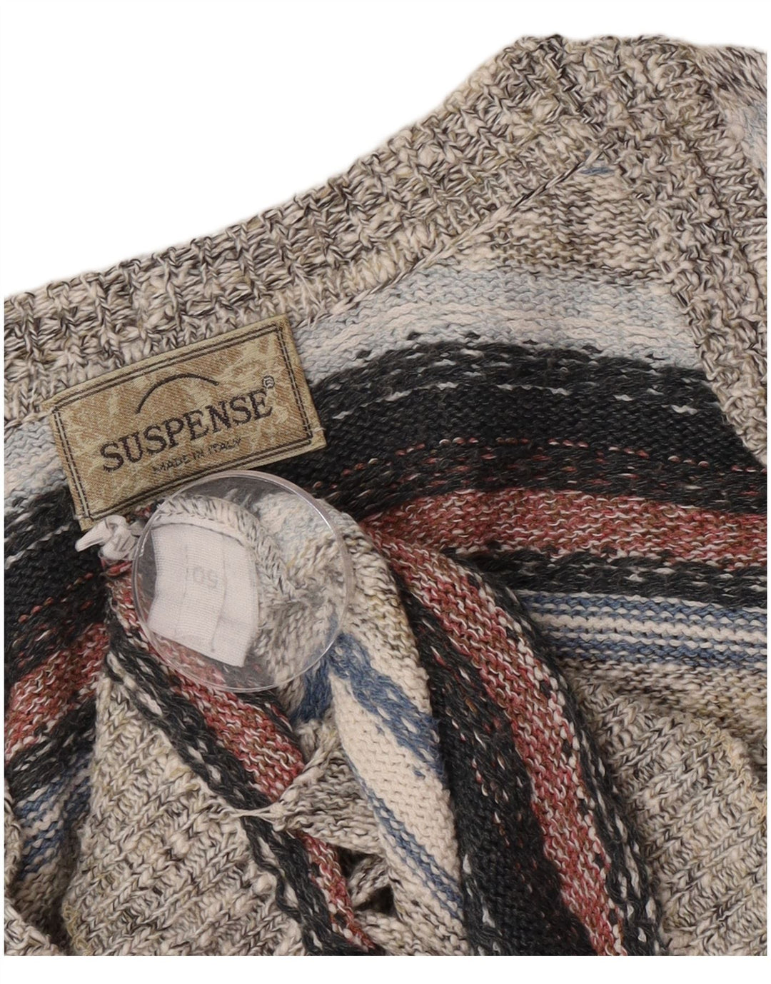 Suspence Herre Cardigan Sweater IT 50 Medium Flerfarvet Stribet