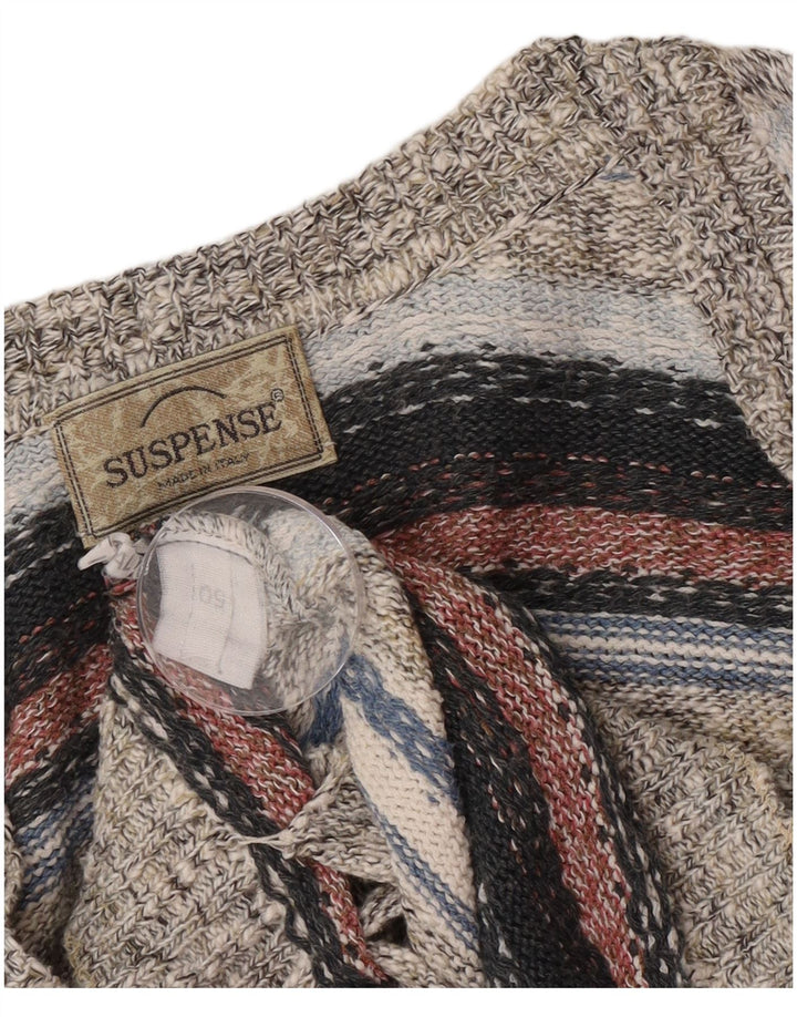 Suspence Herre Cardigan Sweater IT 50 Medium Flerfarvet Stribet