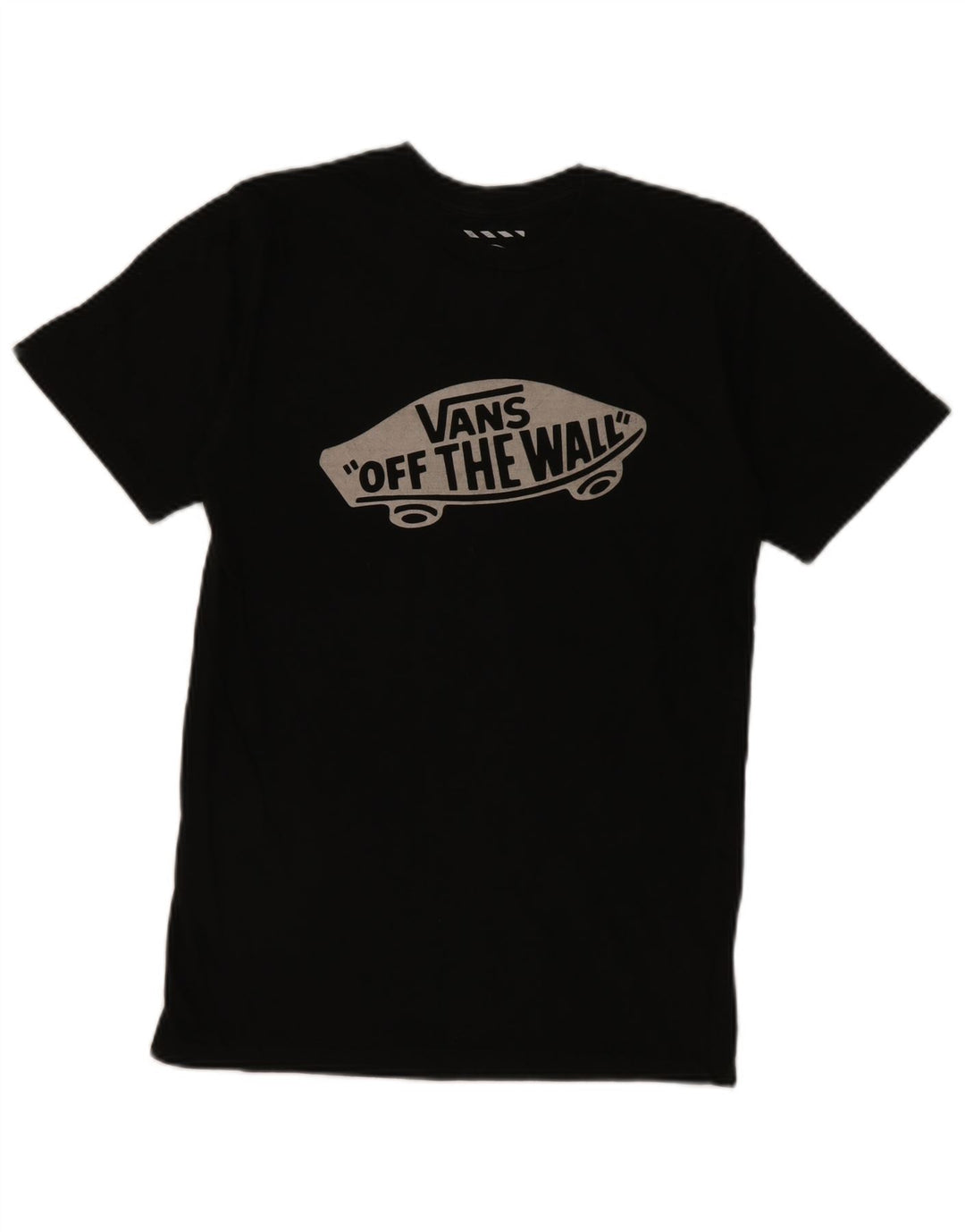 Vans Mens Custom Fit Graphic T-Shirt Top Small Black Cotton