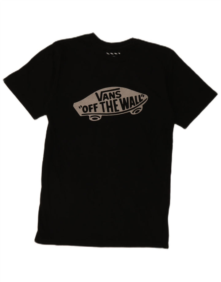 Vans Mens Custom Fit Graphic T-Shirt Top Small Black Cotton