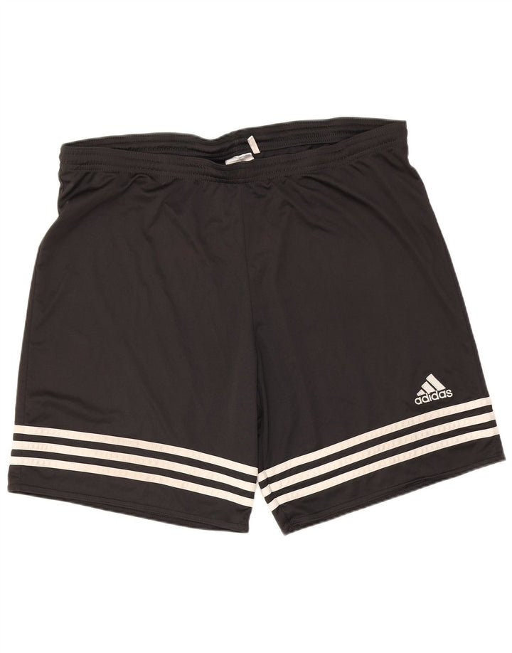 Pantaloncini sportivi Adidas Climalite da uomo grandi in poliestere nero