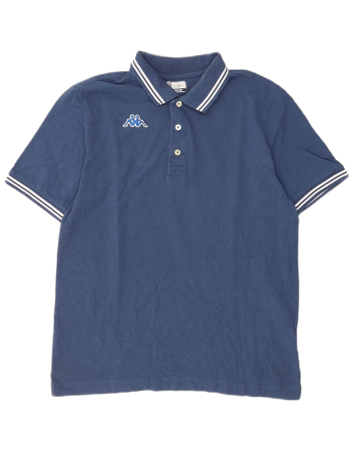 Kappa Mens Polo Shirt Medium Blue Striped