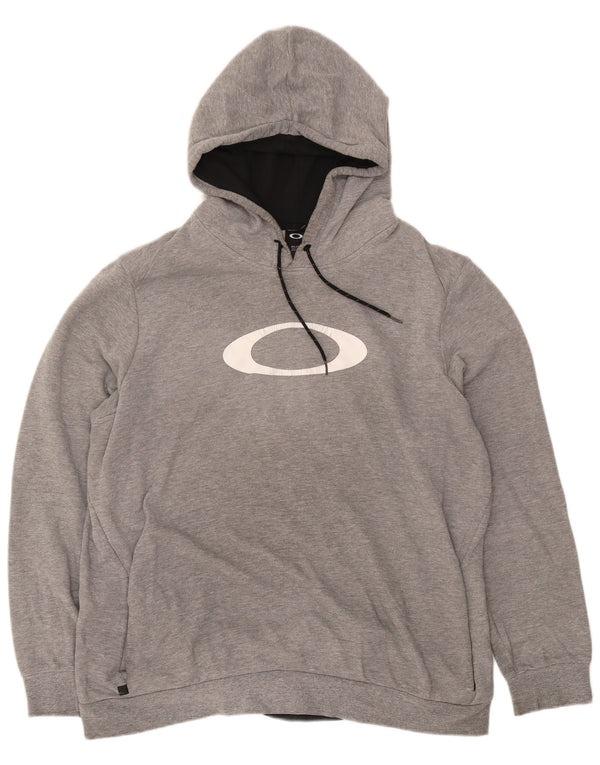 Maglione con cappuccio grafico da uomo Oakley 2XL grigio chiazzato
