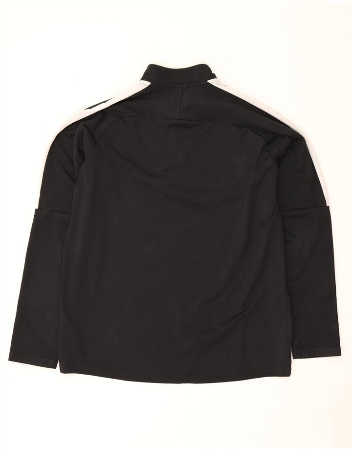 Nike Mens Dri Fit Zip Neck Pullover Treino Top Médio Preto Colourblock