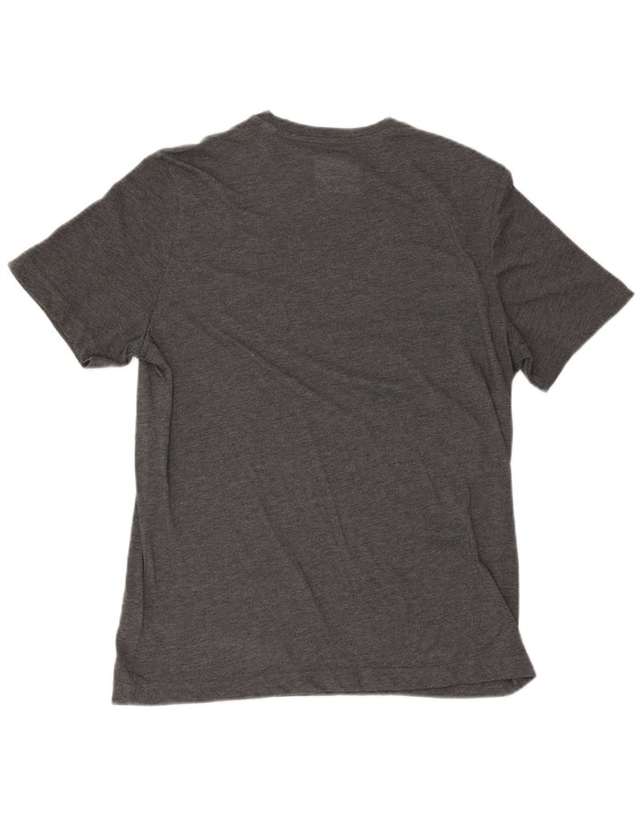 Reebok Mens Regular Fit Graphic T-Shirt Top Large Grey Flecked Polyester