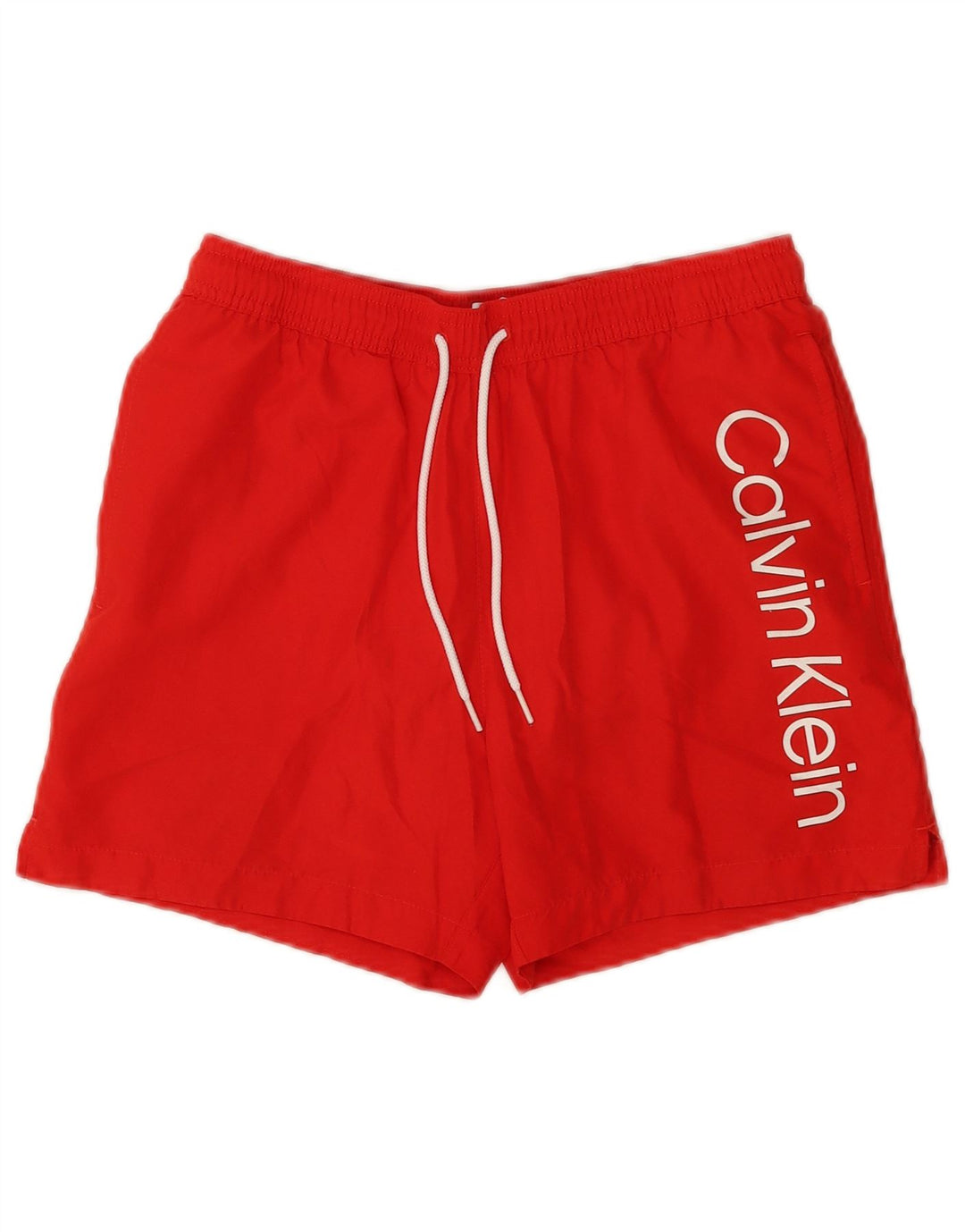 Pantaloncini da bagno grafici da uomo Calvin Klein piccoli in poliestere rosso