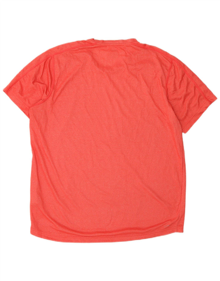 Adidas Mens Climalite T-Shirt Top Large Red Polyester