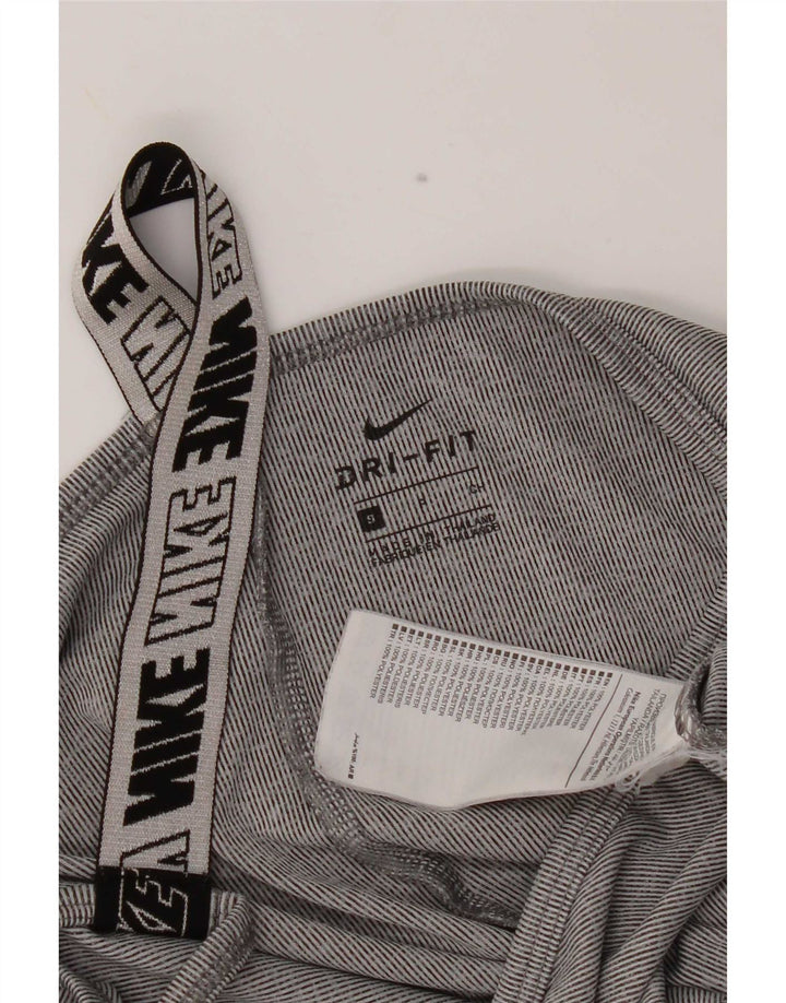 Nike Dame Dri Fit Grafisk Vest Top UK 8 Small Grey Colourblock Polyester