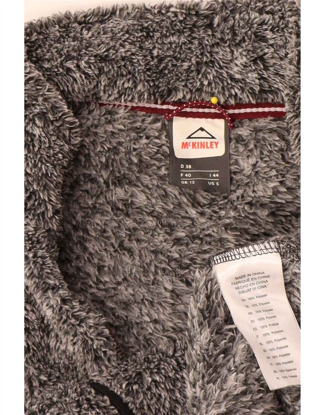 MC Kinley Womens Fleece Jacket UK 12 Medium Grey Polyester