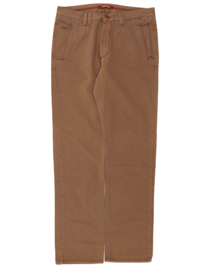 CARRERA Mens Straight Casual Trousers W32 L33 Brown