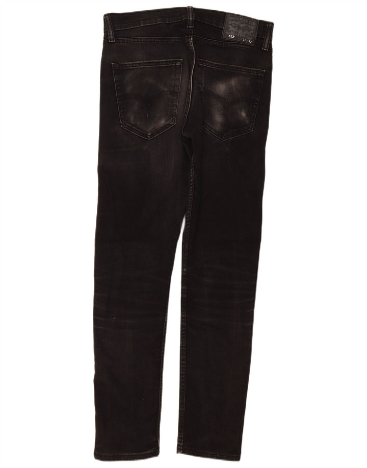Levi's Mens Slim Tapered Jeans W31 L32 Black Cotton