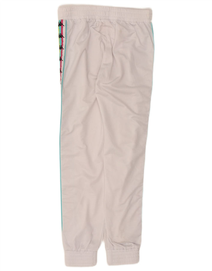 Kappa Mens Graphic Tracksuit Trousers Joggers Small  White