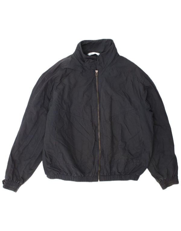 Zara Chaqueta Bomber para Hombre UK 40 Grande Poliéster Azul Marino