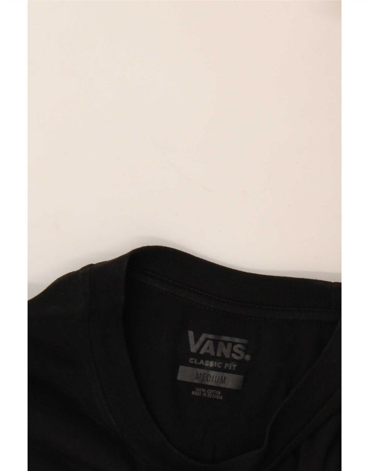 Vans Mens Classic Fit T-Shirt Top Medium Black Cotton